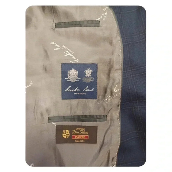 Austin Reed Signature Blue Wool Blazer Size 46R - Picture 7 of 11